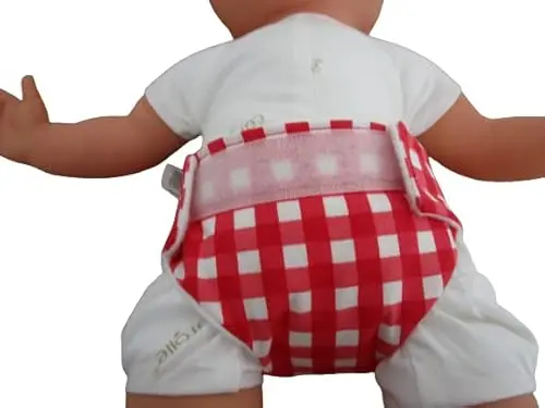 Couche poupon, poupée de 36cm - 3 pièces - vert, rouge et cerises