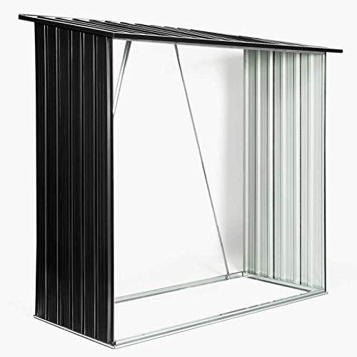 Abri de stockage de bois - VIDAXL - Acier galvanisé - 163x83x154 cm