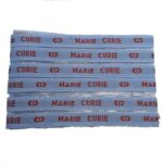 MELI MELOW Lot Etiquettes tissées prénom nom à coudre – tissu personnalisé vintage – ruban nominatif – marque marquage vêtements – fond bleu – texte rouge 16