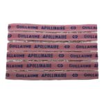 MELI MELOW Lot Etiquettes tissées prénom nom à coudre – tissu personnalisé vintage – ruban nominatif – marque marquage vêtements – fond rose – texte bleu 16
