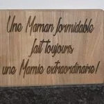 Plaque en bois gravée personnalisable (petite) – inscription au choix (citation, information, texte) – support environ 9cm x 12cm. 16