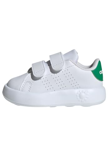 adidas Advantage Shoes Kids Chaussures de Tennis, Cloud White/Cloud White/Green, 27 EU adidas Advantage Shoes Kids Chaussures de Tennis, Cloud White/Cloud White/Green, 27 EU