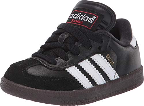 adidas Youth Samba Classic Black Run White Leather Trainers 38 EU
