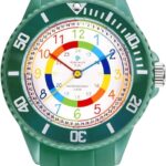 Alienwork Kids Montre Pédagogique Apprendre l’Heure Enfants Garçon Fille Armée Verte Bracelet en Silicone Multicolore Enfants Résistant à l’eau 5 ATM Temps d’apprentissage 27 Alienwork Kids Montre Pédagogique Apprendre l’Heure Enfants Garçon Fille Armée Verte Bracelet en Silicone Multicolore Enfants Résistant à l’eau 5 ATM Temps d’apprentissage 27