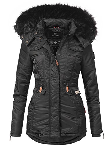 Veste d&rsquo;Hiver Matelassée Capuche Fourrure, Navahoo