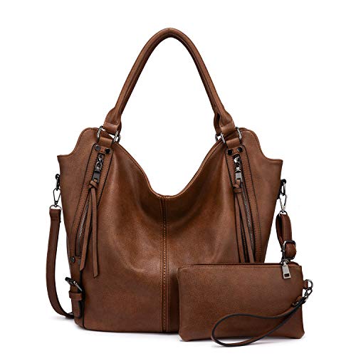 Sac Hobo Femme PU Spacieux 14” Marron – Realer