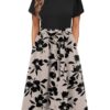 Robe d’Été Fleurie Midi Poches Taille Ceinturée ZEAGOO 15 Robe d’Été Fleurie Midi Poches Taille Ceinturée ZEAGOO 15