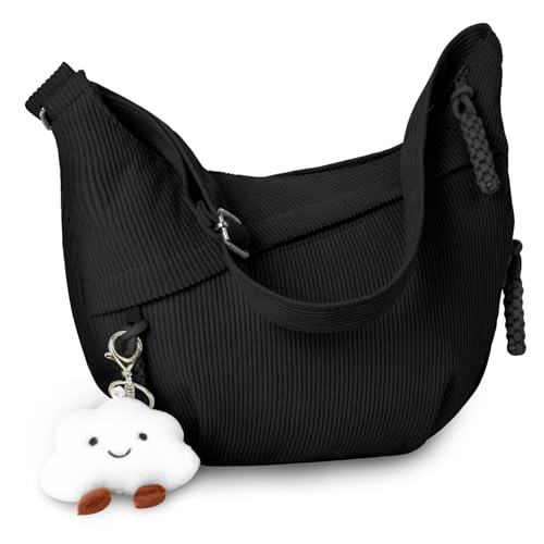 Sac bandoulière velours côtelé multi-poches Aucuu