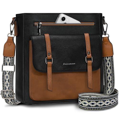 Sac Bandoulière Femme Cuir PU Grande Capacité RAINSMORE