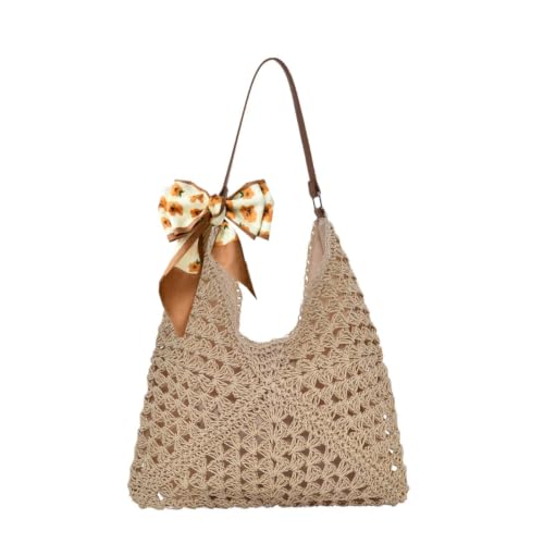 Sac Bandoulière Paille Beige + Foulard, HTTDSLF Sac Bandoulière Paille Beige + Foulard, HTTDSLF