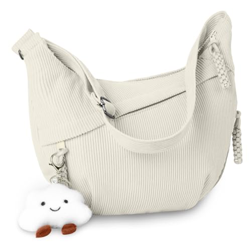 Sac bandoulière hobo velours côtelé multi-poches Aucuu®-EU