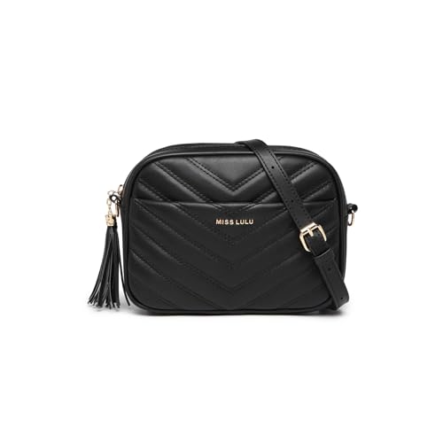 Sac Bandoulière Femme Noir Cuir Synthétique V Miss Lulu