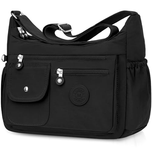 Sac bandoulière femme nylon imperméable 11 poches BTNEEU
