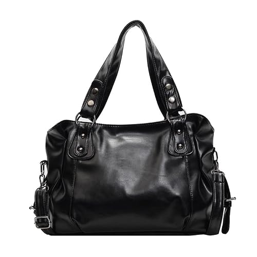 Sac cabas hobo cuir PU grande capacité Noir Coolives