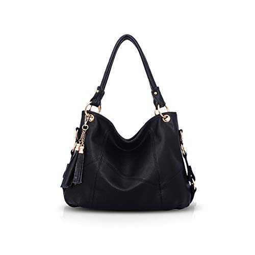 Grand cabas noir imperméable 40 cm, Nicole & Doris