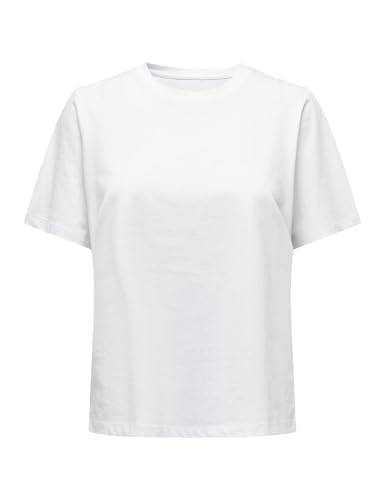 T-shirt Femme Blanc Col Rond Manches Courtes Bestseller A/S 3